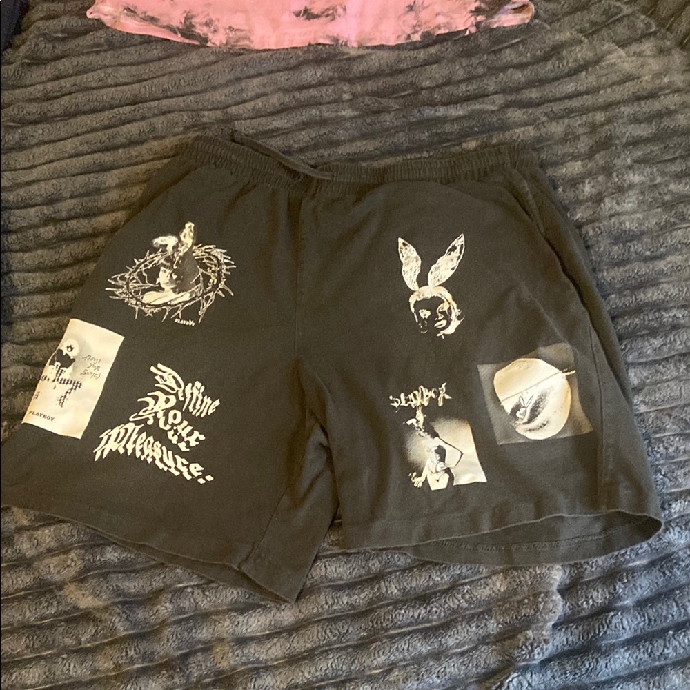 Graphic Black Shorts